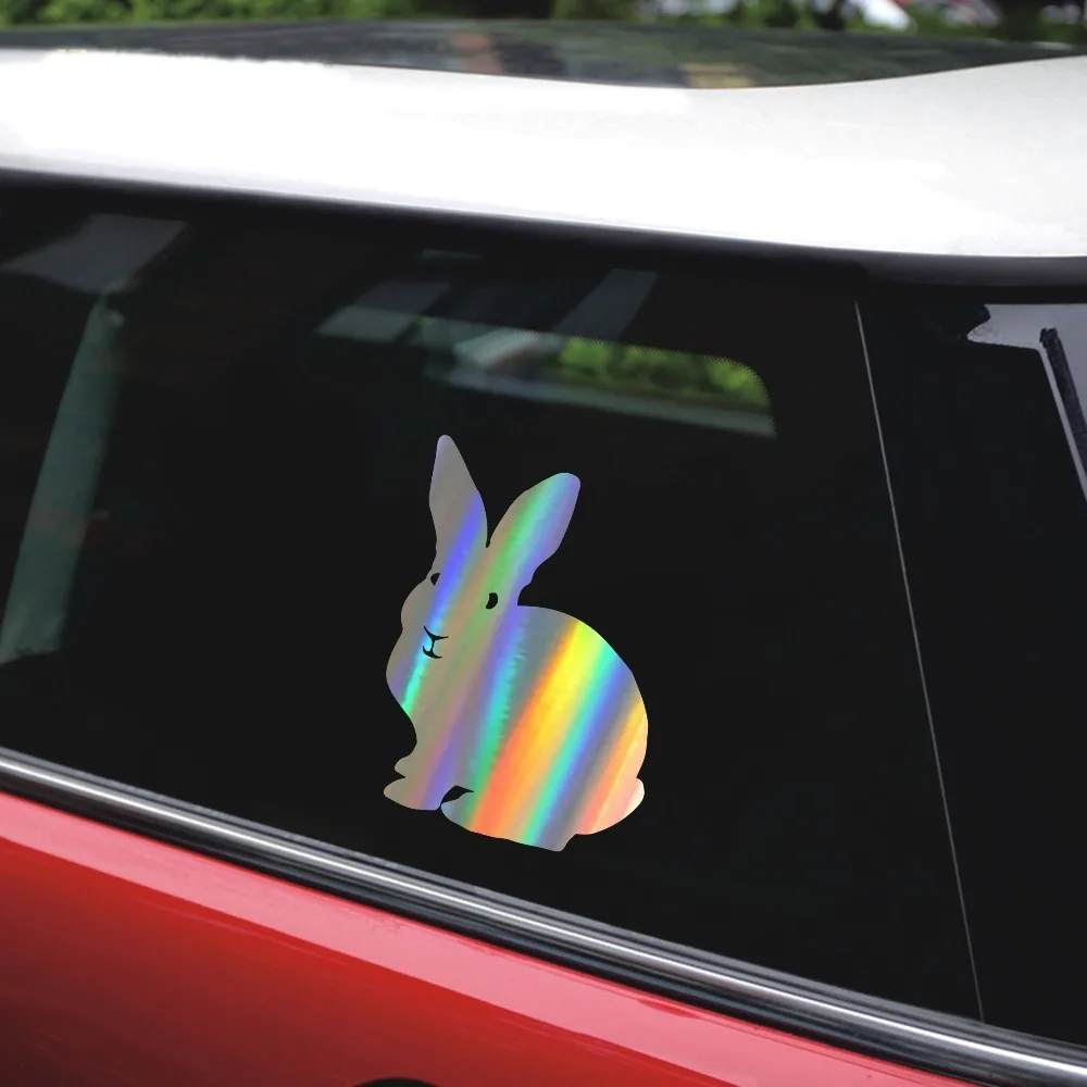  Vinilo adhesivo para parabrisas de coche, diseño de conejo Bad  Rabbit : Automotriz