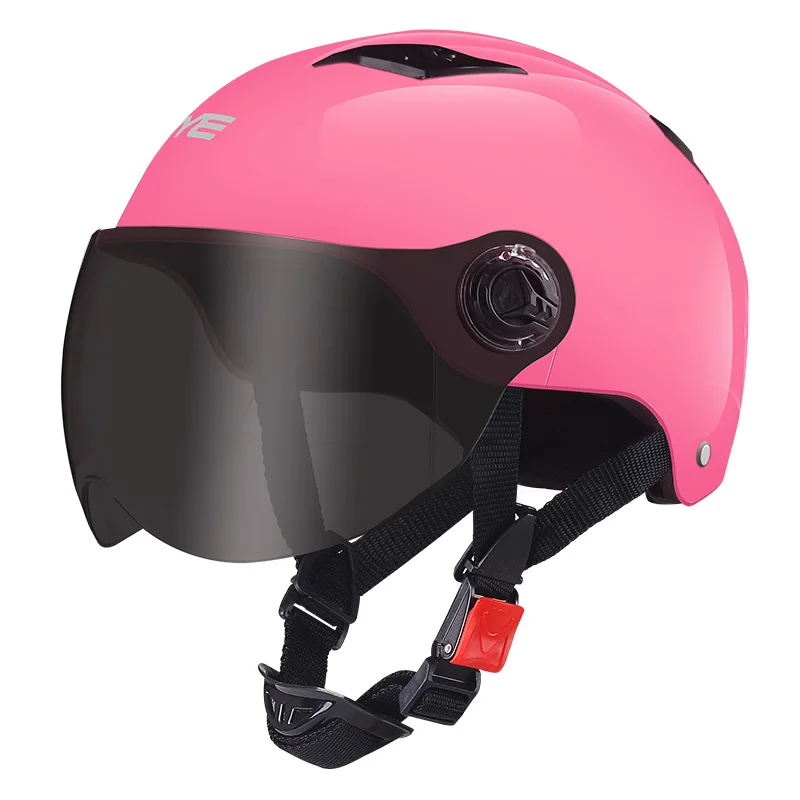Andes шлем мотоциклетный шлем для езды на скутере шлем с УФ защитой флип-ап 2 козырька мотоциклетный Кроссовый Мото шлем Casco Moto - Цвет: 316-04-Pink1