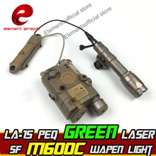 Element Airsoft suprefir M600C оружейный светильник IR PEQ 15 зеленый лазерный оружейный пистолет лампа с двойным управлением переключатель Тактический светильник-вспышка