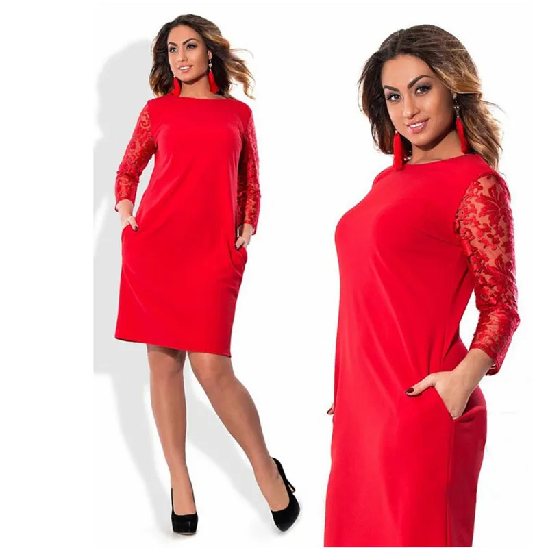 

2019 Summer High Quality floral lace Plus size dress Women clothing Elegant office party Big Large size dress vestidos 5XL 6XL