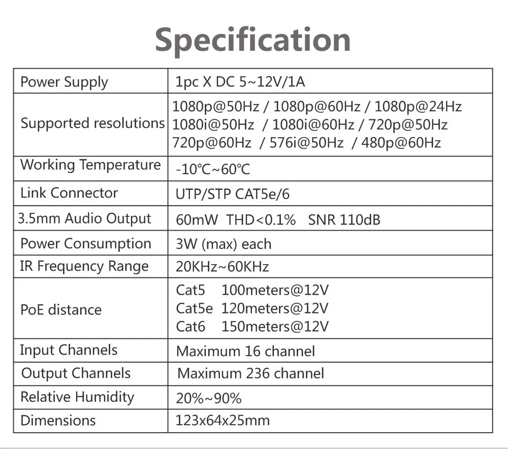 MiraBox HSV891M HDMI Matrix Extender Support 1080p Full HD over Cat5 Cat6 RJ45 IR HDMI Matrix Sender Receiver over IP TCP UTP (15)