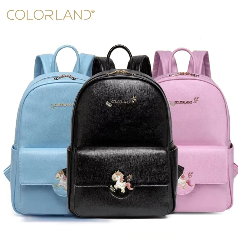 

Colorland baby changing mom mummy maternity nappy diaper dag backpack fashion PU Leather baby Organizer bags handbags for moms
