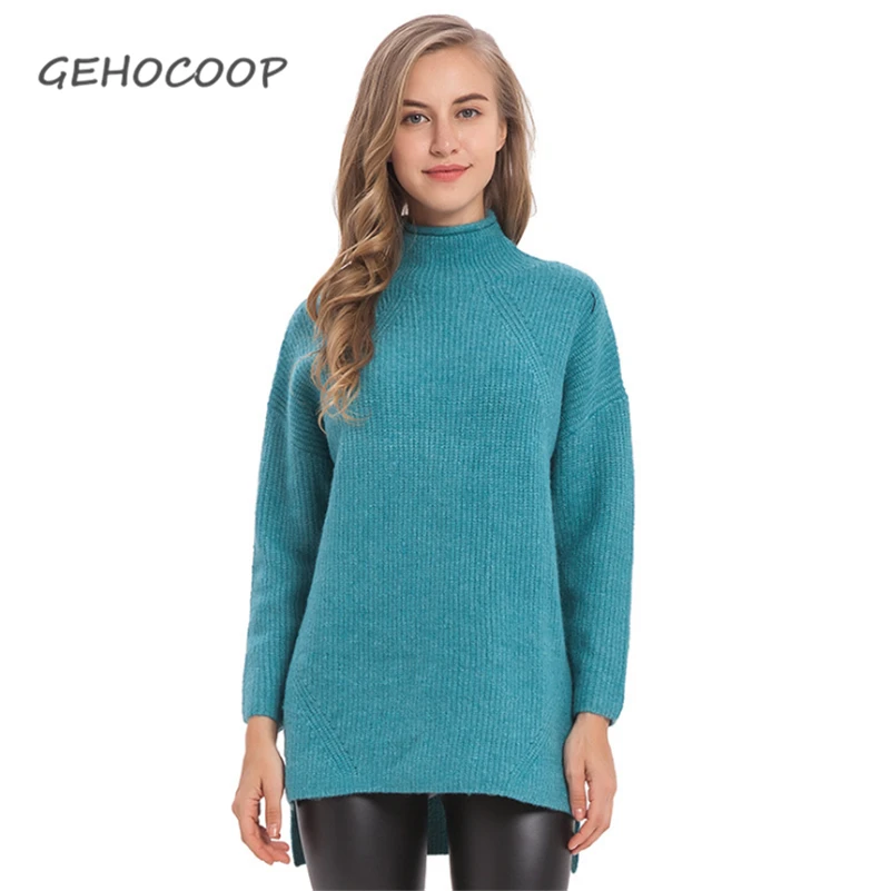

GEHOCOOP Knitted Sweater Pull Femme Hiver Turtleneck Coltrui Winter Pullover Sueter Vetement Ropa Mujer Invierno Dames Kelding