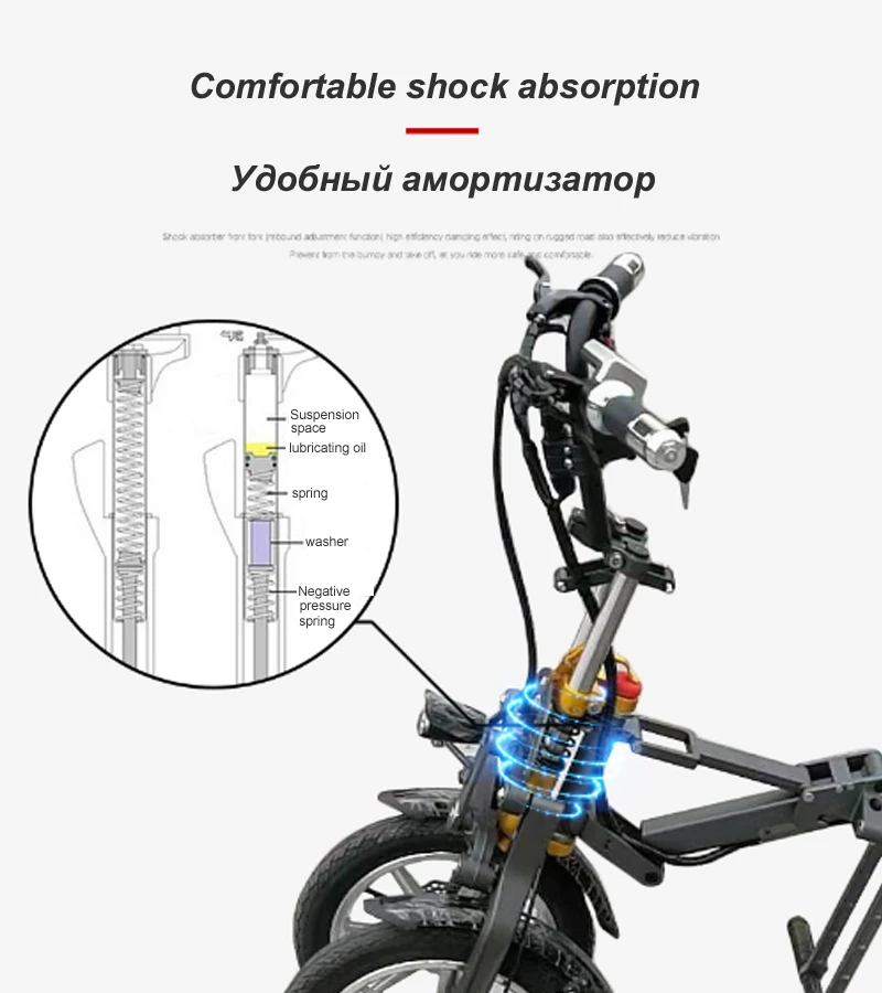 Однокнопочный быстрый складной электрический велосипед, Двухместный Электрический велосипед, трехколесный электрический велосипед, литиевые батареи, велосипед