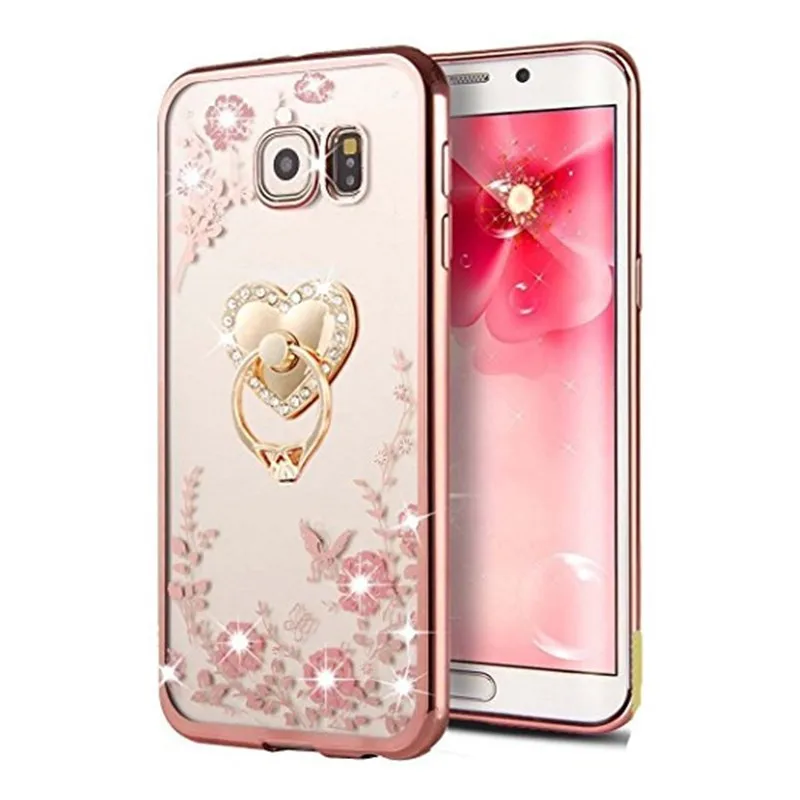 

Rhinestones Ring Stand Case For Samsung Galaxy S8 Plus S6 S7 Edge S5 J2 Pro 2018 A3 A5 A7 J1 J2 J3 J5 J7 2015 2016 2017 Cover