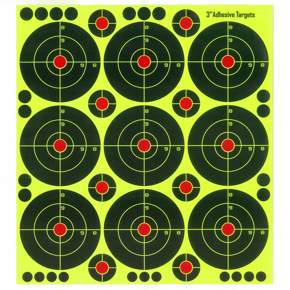 3" X 9 Pieces of Self adhesive Splatter & Reactive Shooting targets for