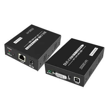 

DVI Extender 120m DVI over Single Cat5e Cat6 Ethernet Cable DVI KVM Extender Support Mouse Control multimedia
