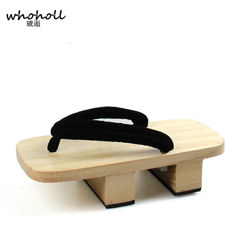 WHOHOLL kimono Cosplay Costume man geta slippers Japanese Wooden clogs Flip-flops Man Sandals cosplay shoes