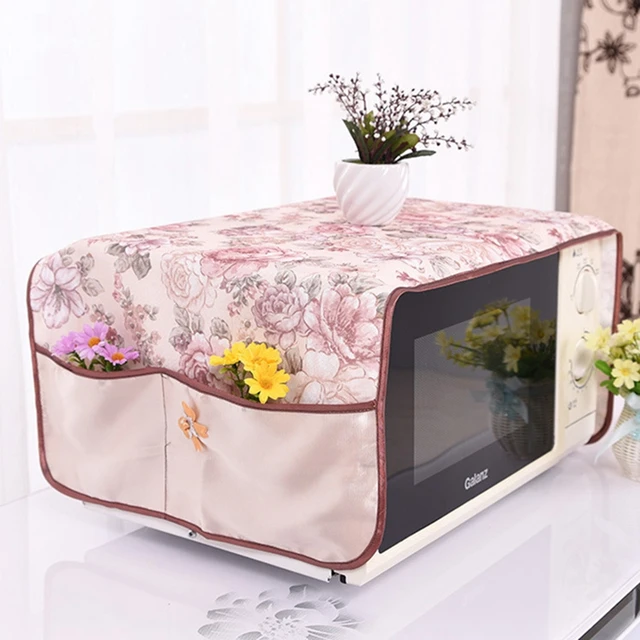 Cheap Pink Green Flower Microwave Cover Cotton Polyester Dust Cover Home Accessories Kitchen Microwave Oven With Gadget Storage Bag Cheap Pink Green Flower Microwave Cover Cotton Polyester Dust Cover Home Accessories Kitchen Microwave Oven With Gadget Storage Bag
