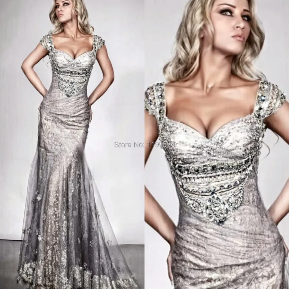 silver evening dresses