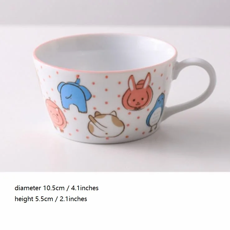 1 шт. ручная роспись керамическая тарелка чаша детские столовые приборы подарок под глазурью креативный Сделано в Японии высокого качества - Цвет: 10.5cm cup