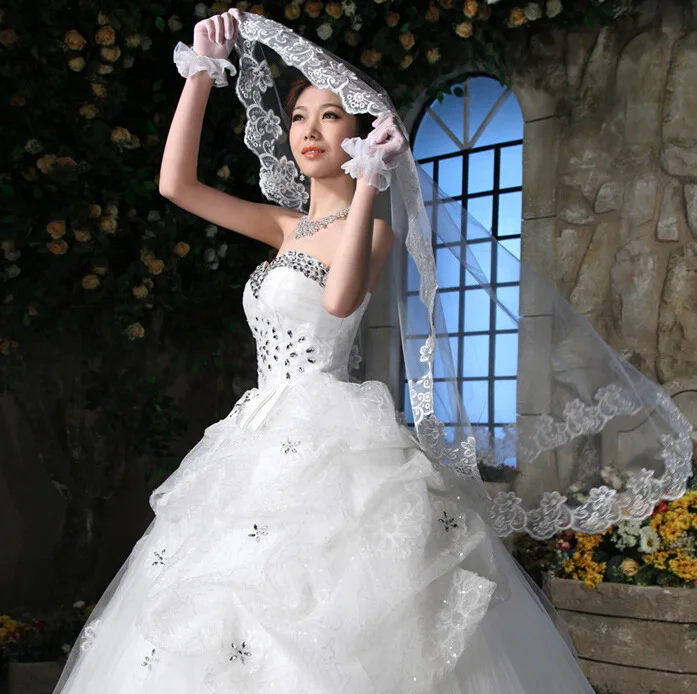 Фата свадебная Длинная с цветами 3/5/10 м|veil bridal|veils for bridelong veil |