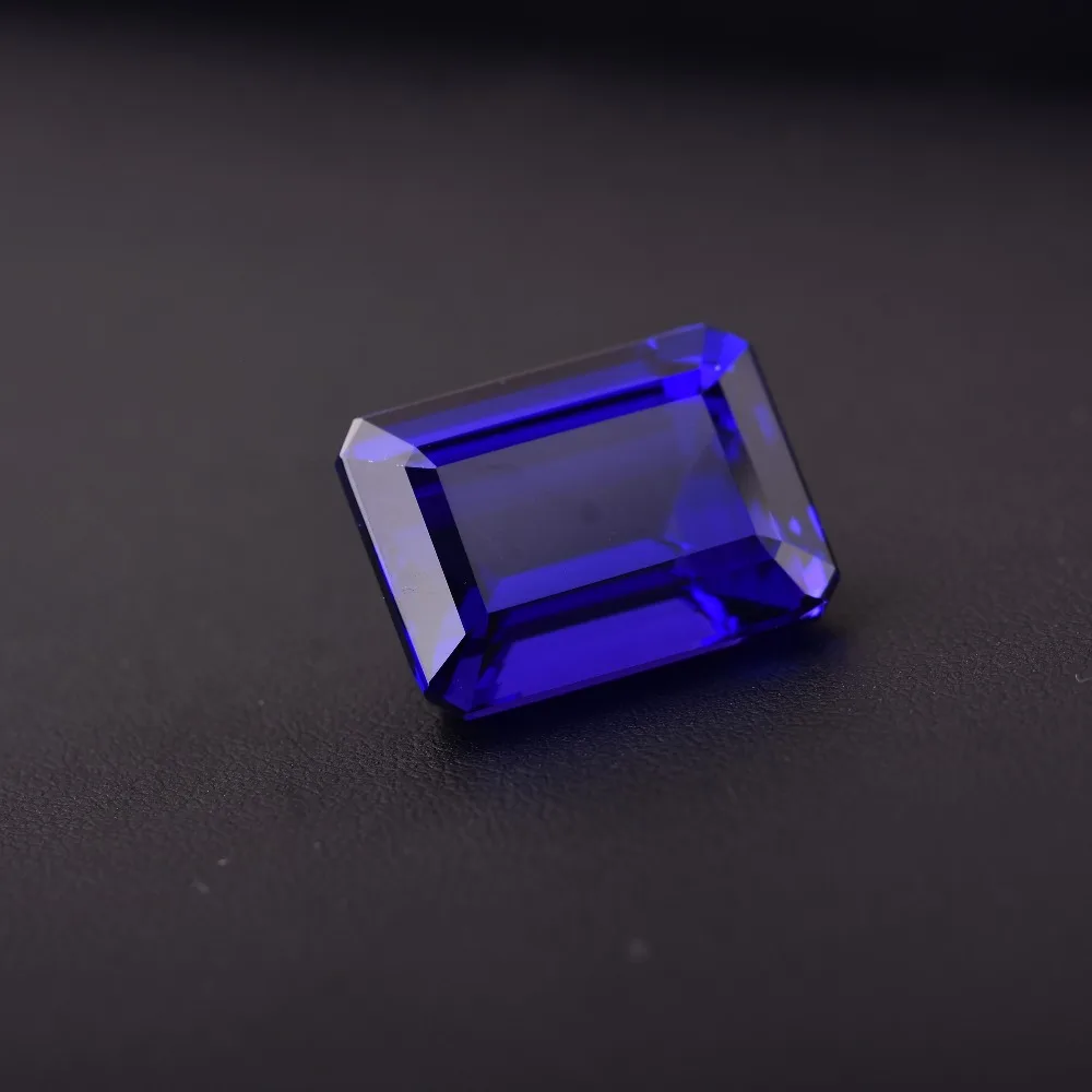 5.30CT квадратный Танзания сапфир хороший цвет и резак|Стразы драгоценные камни