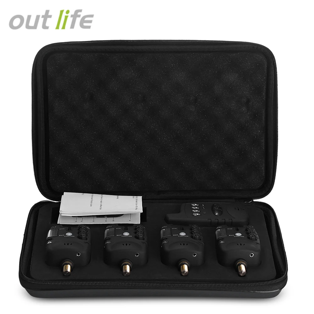 

Outlife JY - 27 Wireless Fishing Bite Alarm Set 150m Transmission Range LED Swinger Illuminated Night Light Fishing Finder