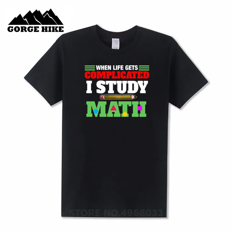 Новинка Мужская футболка с цифровой печатью я изучаю математику Nerd Algebra Genius Geek