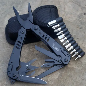 

Mini Multi Tools Plier EDC Scissors Multifunctional Folding Plier Screwdriver Bits Tool Bag Multitool Survival Small Hand Plier