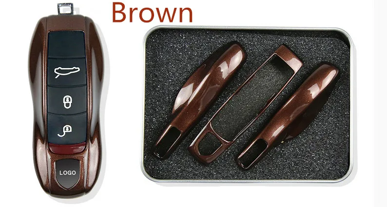 

3pc Car Remote Key Case Key Covers for Porsche Panamera Carman Macann Bobst Cayenne 911 970 981 991 92A 2017