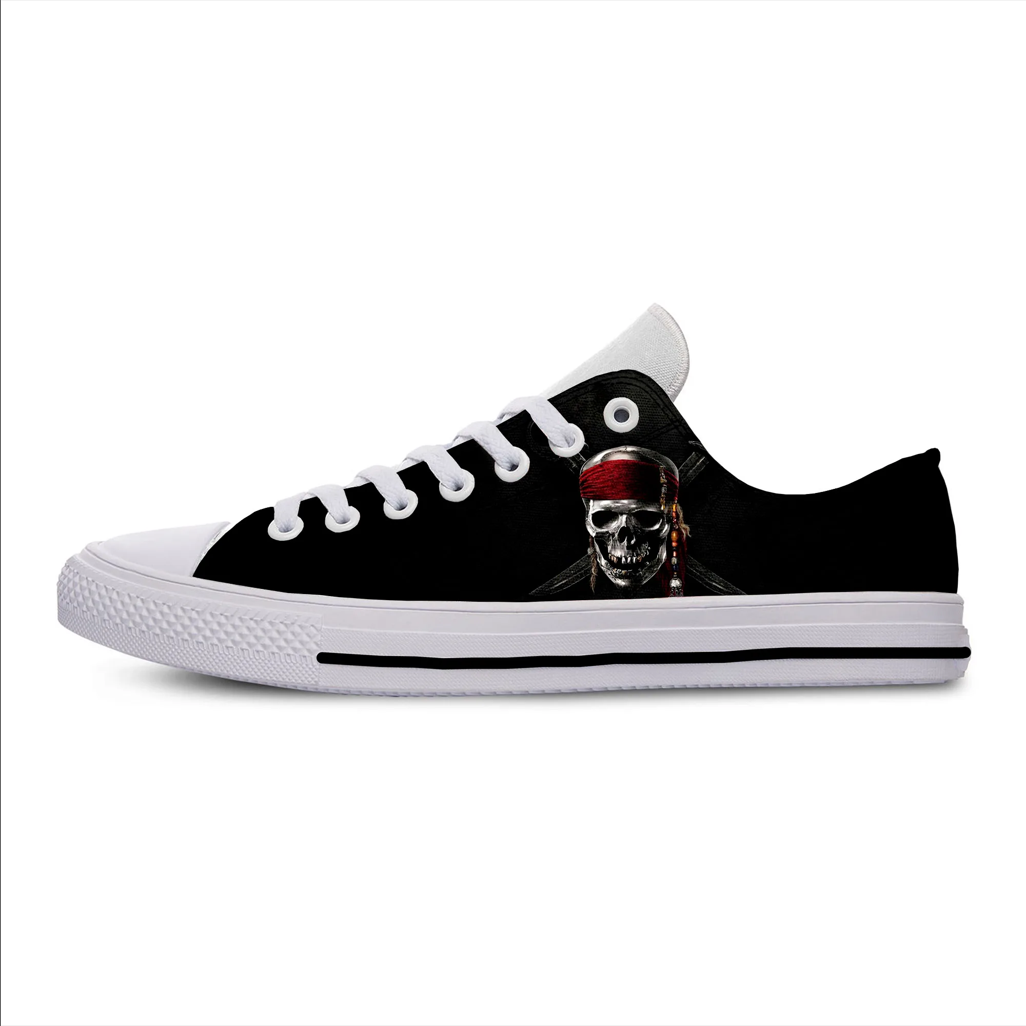 2019 Latest Fashion Cartoon Sneakers High Quality Jolly Roger Skull & Crossbones Pirate Flag Lightweight Shoes