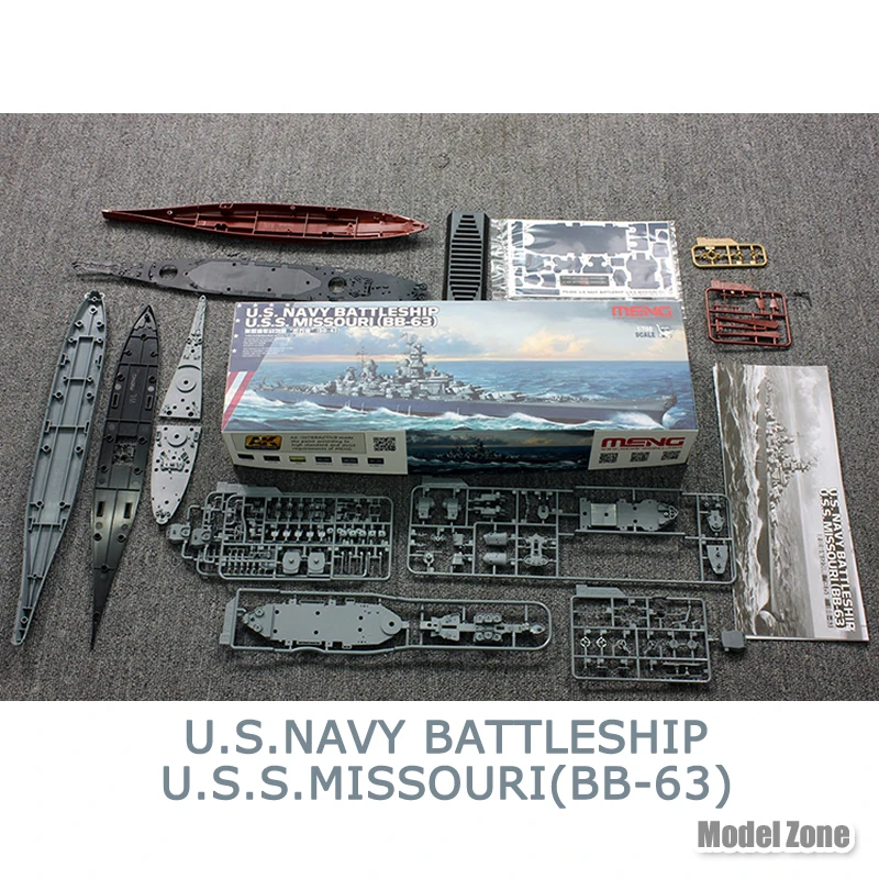 2 стиля world war two Classic battleship Missouri Bismarck 1/700 масштаб Монтажная модель строительные