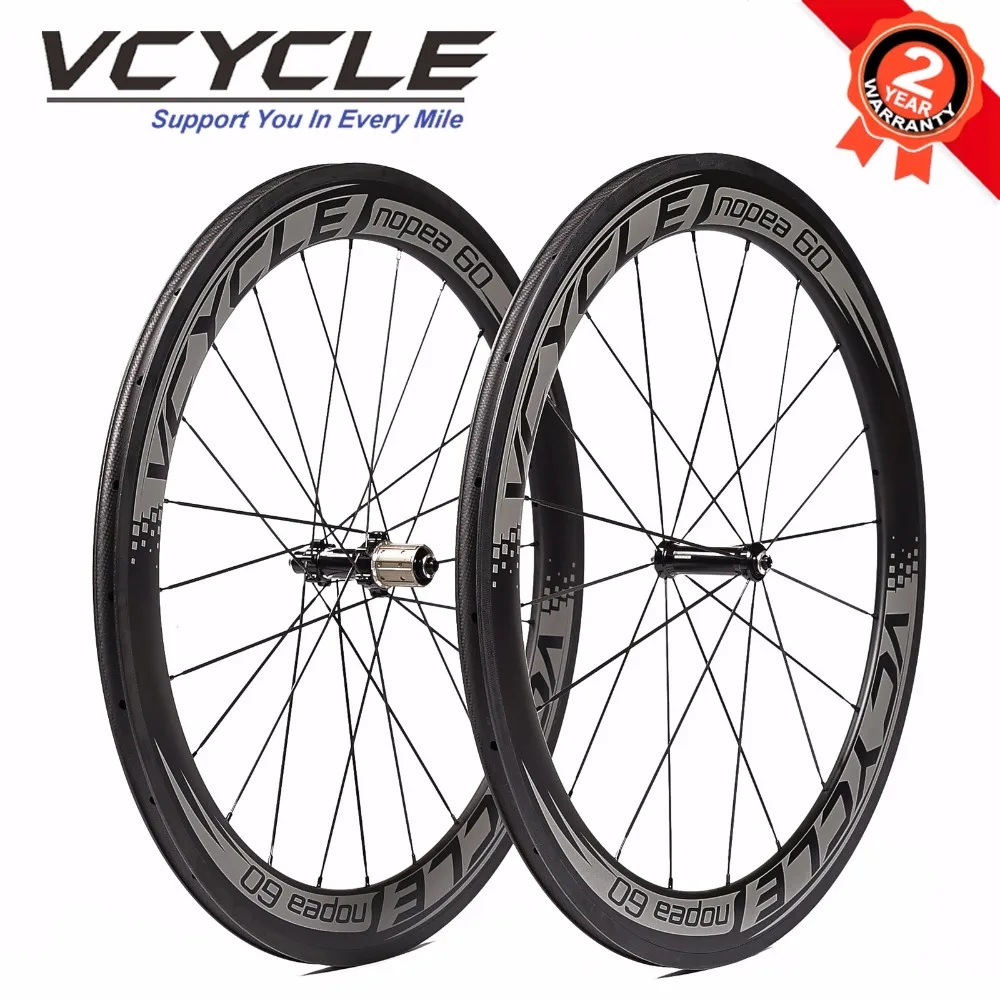 60 700c jalan sepeda carbon wheelset 