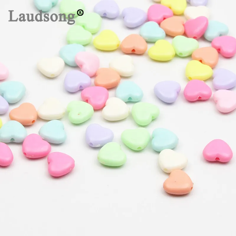 

12mm 50Pcs/Lot Love Beads Cheap Candy Color Acrylic Beads For Jewelry making Handmade Necklace Bracelet Accessoires