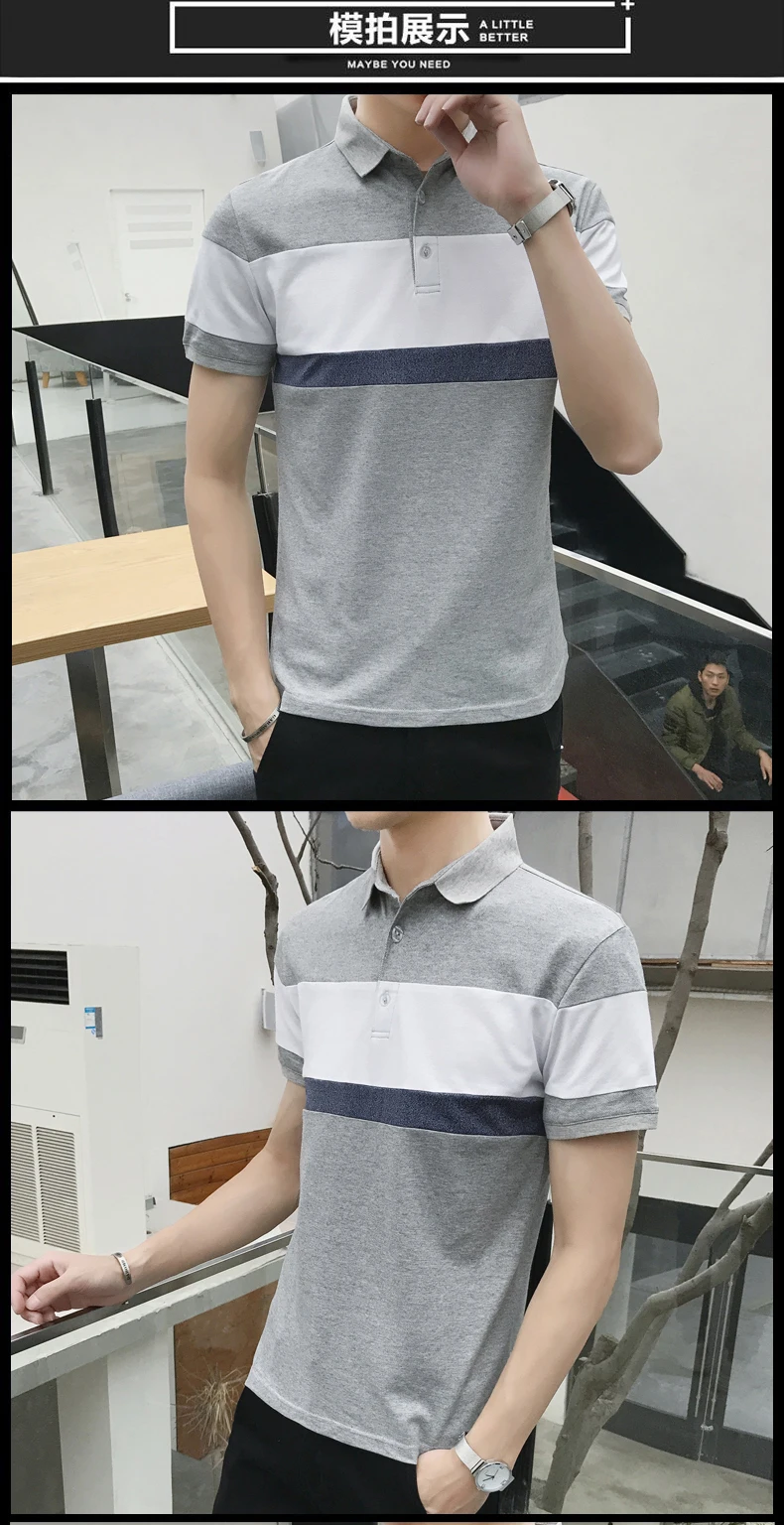M-3XL polo рубашка мужская повседневная мужская рубашка поло бренды с коротким рукавом дизайнер полосатый короткий рукав мужская рубашка Поло хлопок