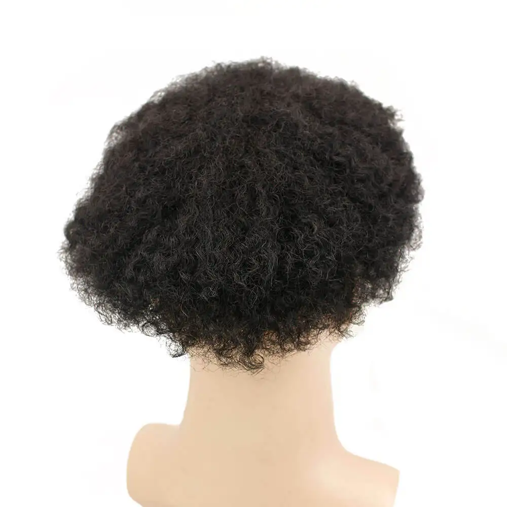 Eseewigs афро кудрявые бразильские Remy черные человеческие волосы парики для мужчин отбеленные и крошечные узлы замена волос