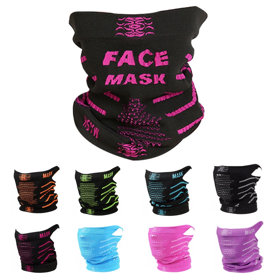 

Women Bicycle Face Mask Pink Breathable Multipurpose Hat Ski Winter Scarf Mask Neck Windproof Balaclava Sport Facemask Half Face
