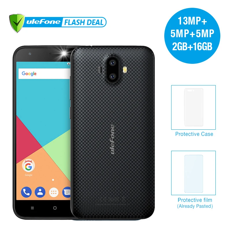 Ulefone S7 Pro 2GB RAM 16GB ROM Dual Camera Mobile Phone 5 0 Inch HD MTK6580