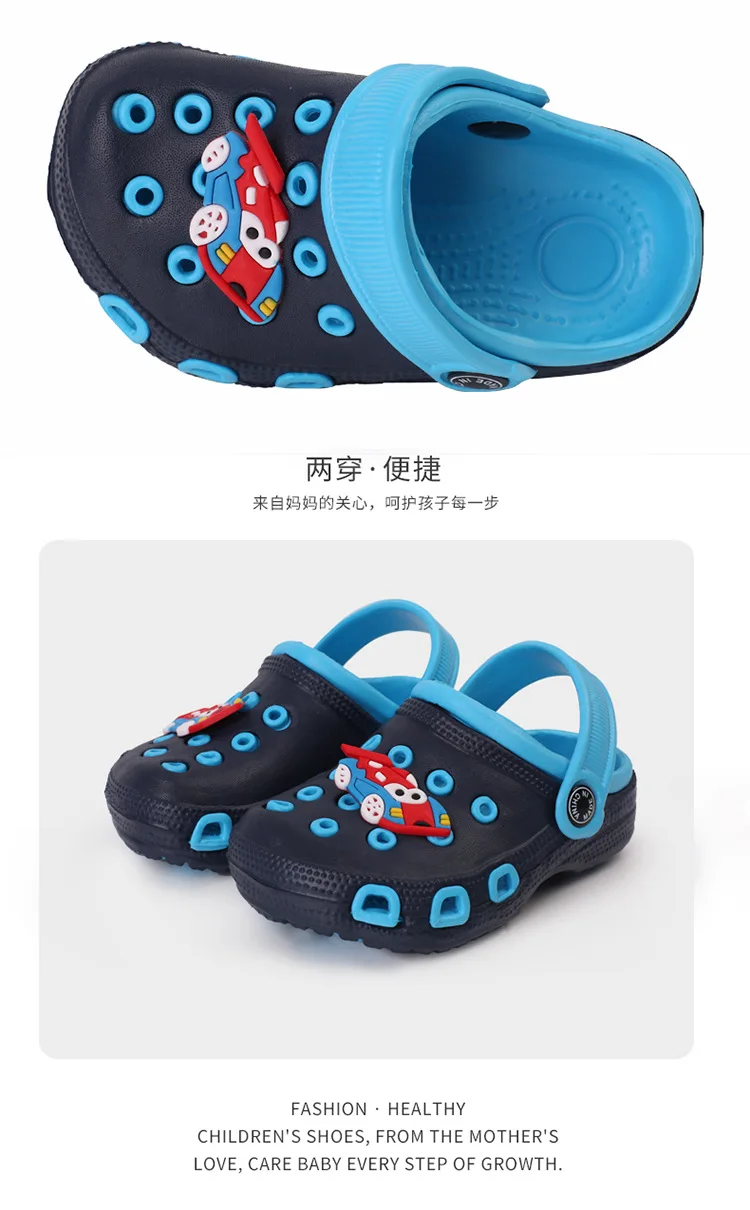 ZYJ Summer Children's Breathable Hole Shoes Beach Sandals Kids Cartoon Sport Shoes Girls Cartoon Anti Slip Baby Sandal Shoes (13)
