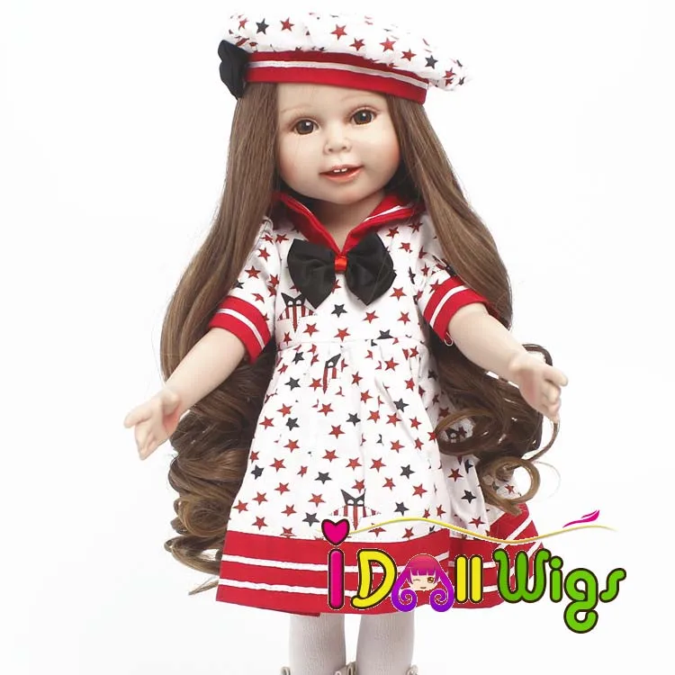 Новое поступление! Куклы волнистые вьющиеся волосы парик для 18 дюймов