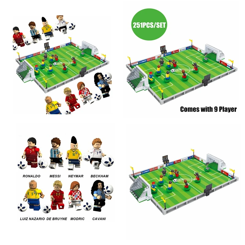 

New World Cup soccer field football characters urban model building compatible legoings building blocks diy children's toy gifts