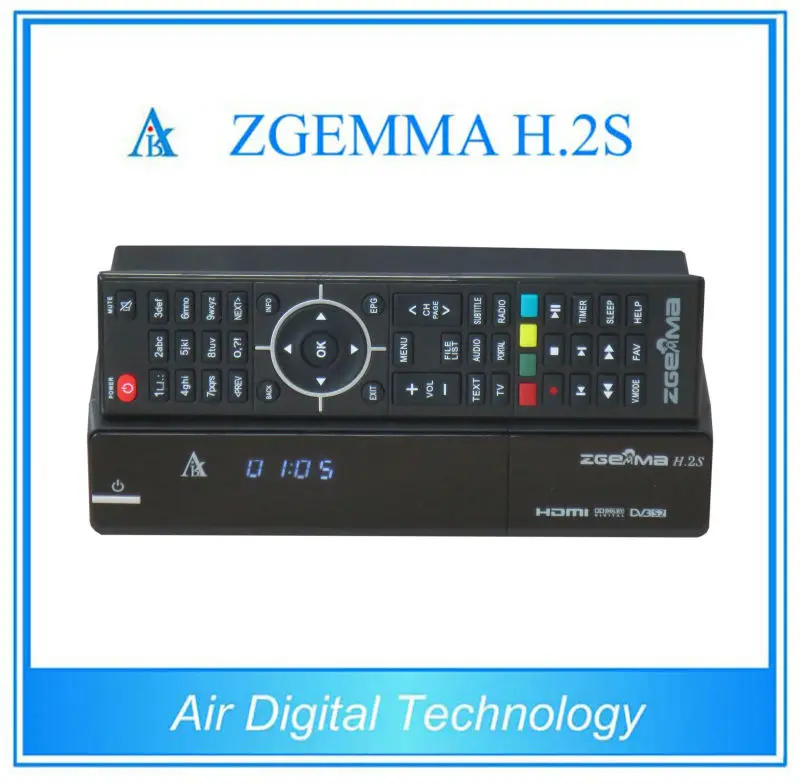 2pcs/lot Original HD DVB-S2 + DVB-S2 Dual Core Satellite Receiver ZGEMMA H .2S Twin Tuner Enigma 2 smart tv box support TF Card