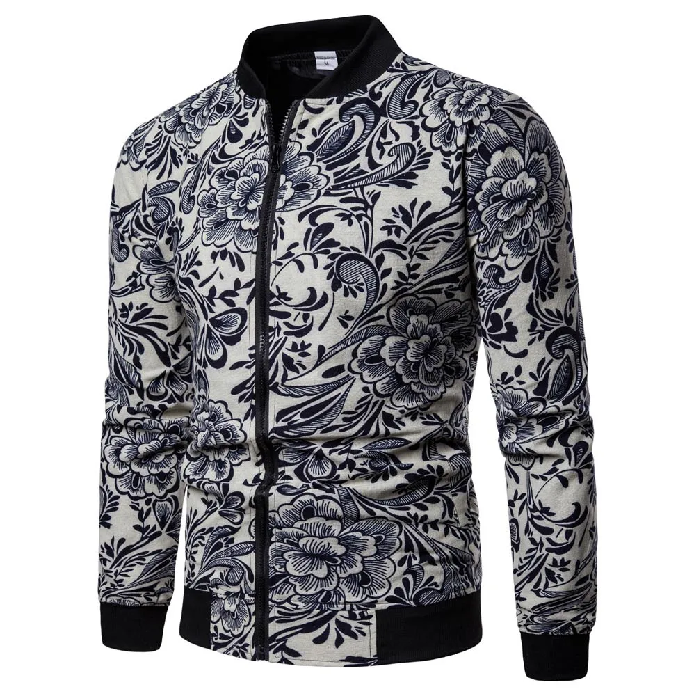 FeiTong Winter Jacket Men coats 2018 Plus Size 15 Style Print Zipper Man Streetwear Jacket Long Sleeve Windbreaker Fashion Male FeiTong Winter Jacket Men coats 2018 Plus Size 15 Style Print Zipper Man Streetwear Jacket Long Sleeve Windbreaker Fashion Male