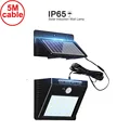 30 led solar light split mount pIR motion senser Garden street wall lamp for garden patio deck fence stairs 5M cable waterproof|Solar Lamps| | -
