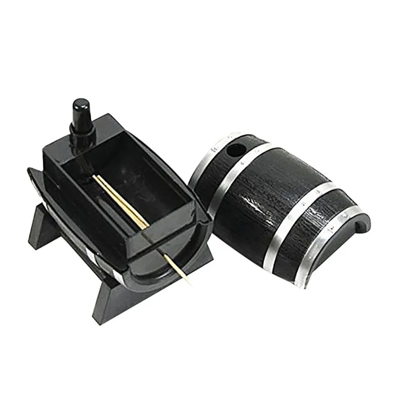 Toothpick Box Container Dispenser Holder Wine Barrel Automatic Plastic Home Decor Organization 40FY271