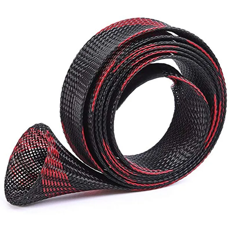 

Fishing Rod Cover Rod Braided Strap Reel Cover Glove Protector (Black red) #8