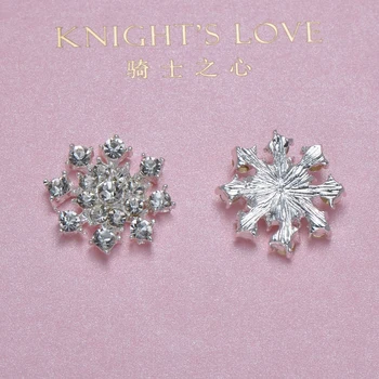 

(M0349) 100pcs/lot, 23mm diameter metal crystal embellishment ,flat back, crystal style