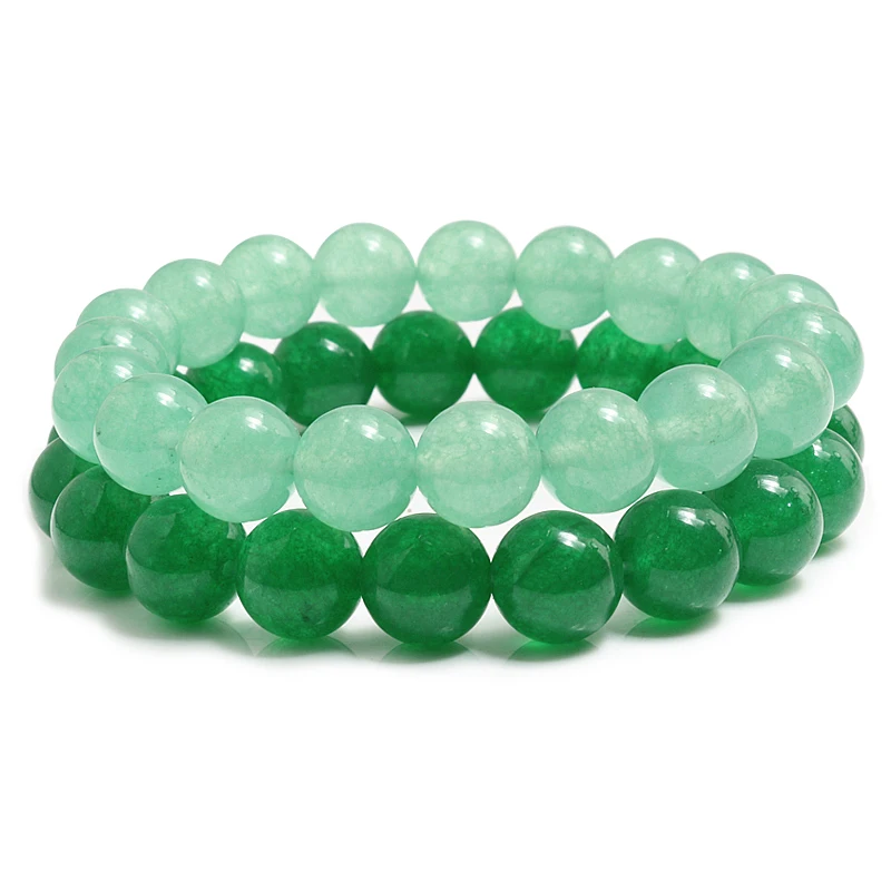 

Malay Jades and Green Aventurine Chalcedony Women Supernatural Charm Bracelets Set Motivational Wristbands Yoga Bracelet Tribal