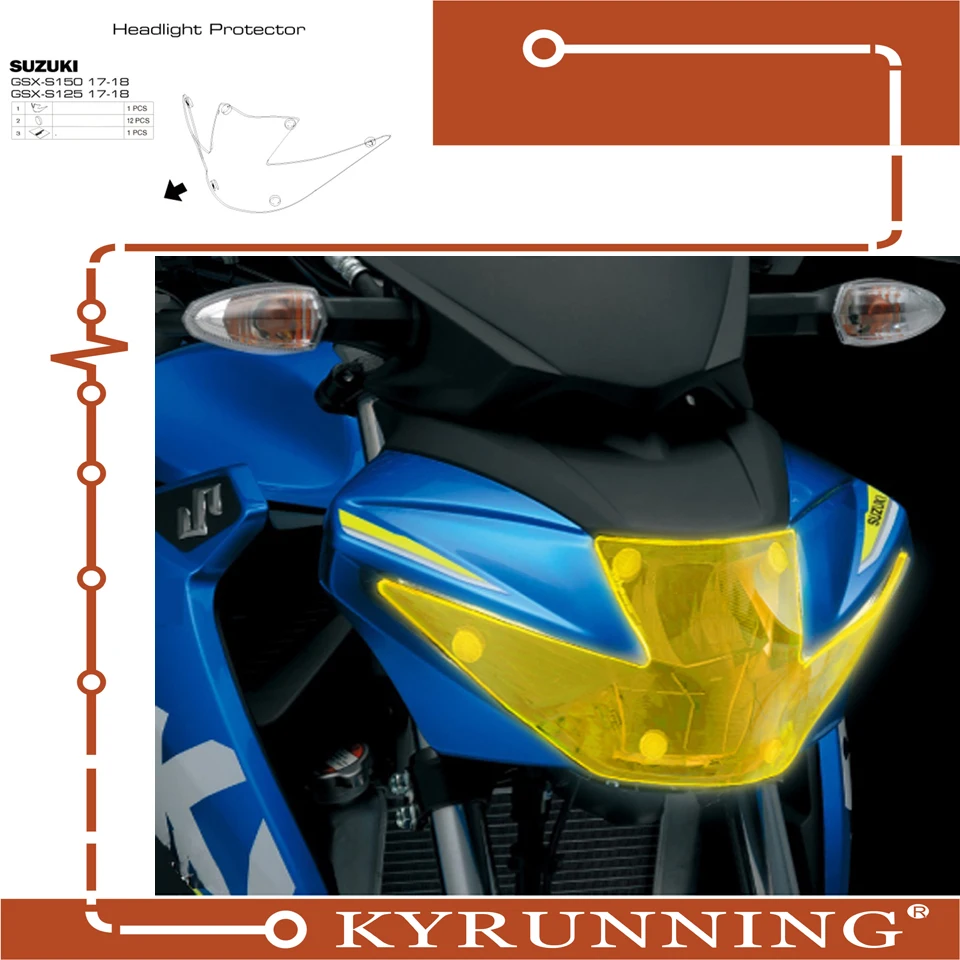 Для Suzuki GSX S150 GSXS150 GSX S125 GSXS125- Защитная крышка для мотоцикла Защитная крышка для экрана объектива