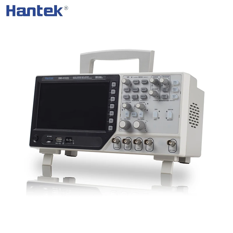 Hantek DSO4102C цифровой мультиметр осциллограф USB 100 МГц 2 канала Ручной Osciloscopio портативный генератор сигналов