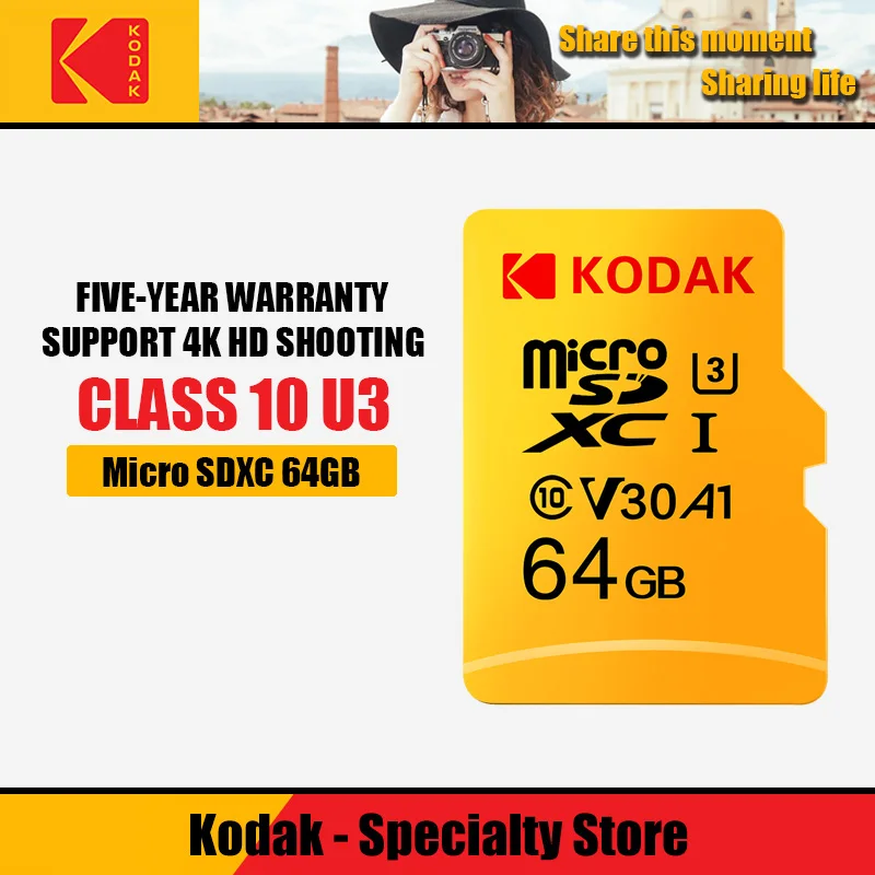 

Kodak Memory Card 128gb Micro SD Card TF Flash Card Micro SD 128GB 32GB 64GB 16GB microSD for Phone
