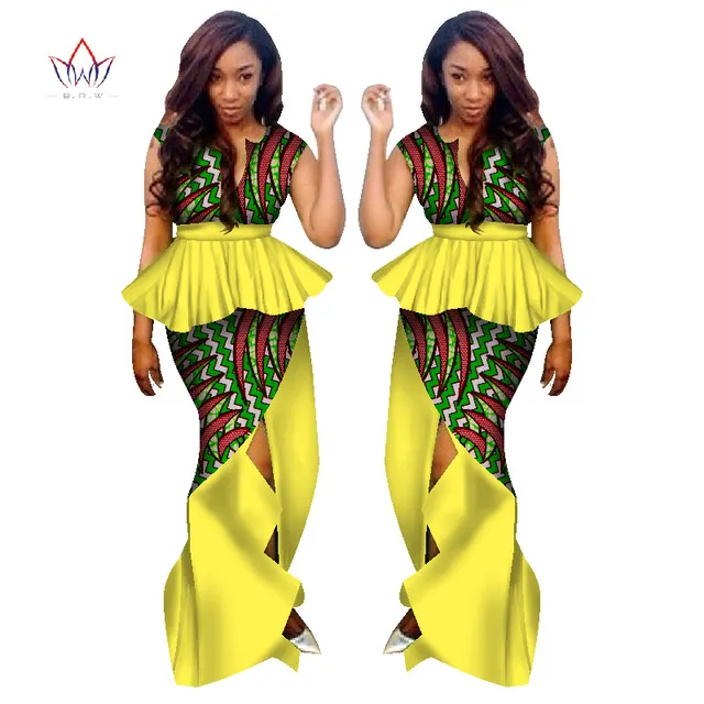brw traditionele afrikaanse kleding voor vrouwen 2 stuk rok pak set