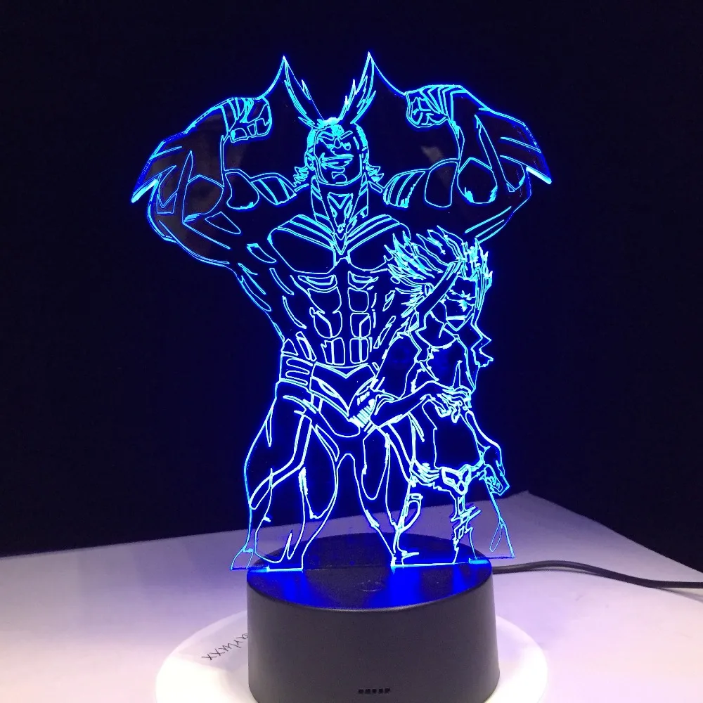Movie Action Figures Strong Man 3D Night Light Acrylic LED Table Light with Touch Remote Control
