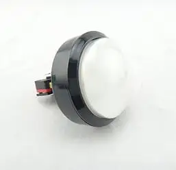 2 шт. 60 мм круглый с подсветкой аркадная Кнопка Светодиодный кнопки с микропереключателем для монет игровой автомат - Цвет: White