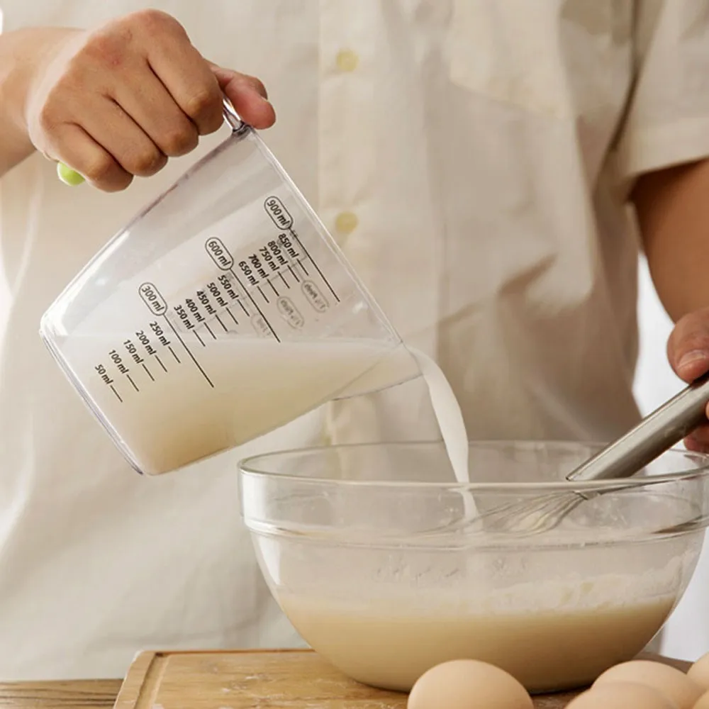 900 Ml Safe En Plastique Transparent Tasse A Mesurer Balances Becher Jug Cuisine Ustensile De Cuisson Lait De L Eau Liquide De Mesure Outils De Cuisine Outils Aliexpress
