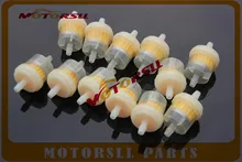 12PCS/lot Car Dirt Pocket Bike Oil Filter Petrol Gas Gasoline Liquid Fuel Filter For Scooter Motorcycle Motorbike