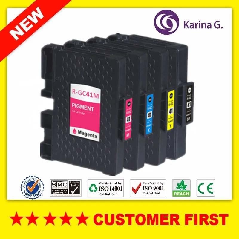 

4 Pack Compatible Pigment ink cartridge for Ricoh GC41 for Ricoh Aficio SG 3110DN SG7100DN SG 2100