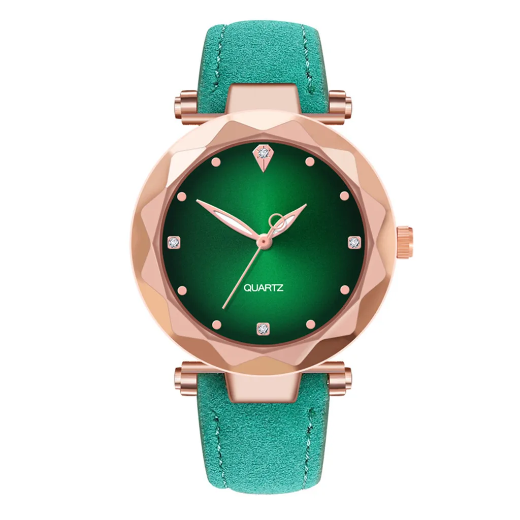 Роскошные женские кварцевые часы для досуга в деловом стиле, минималистичные роскошные часы, кварцевые часы из нержавеющей стали с циферблатом, часы-браслет - Цвет: Green