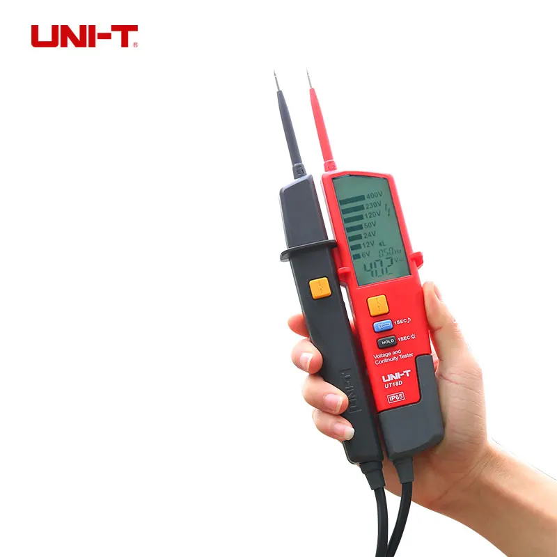 UNI-T UT18C 0~ 690 V AC DC Индикатор напряжения ЖК-дисплей Дисплей автоматически настраивающийся диапазон IP65 Водонепроницаемый метр без Мощность Тесты Функция